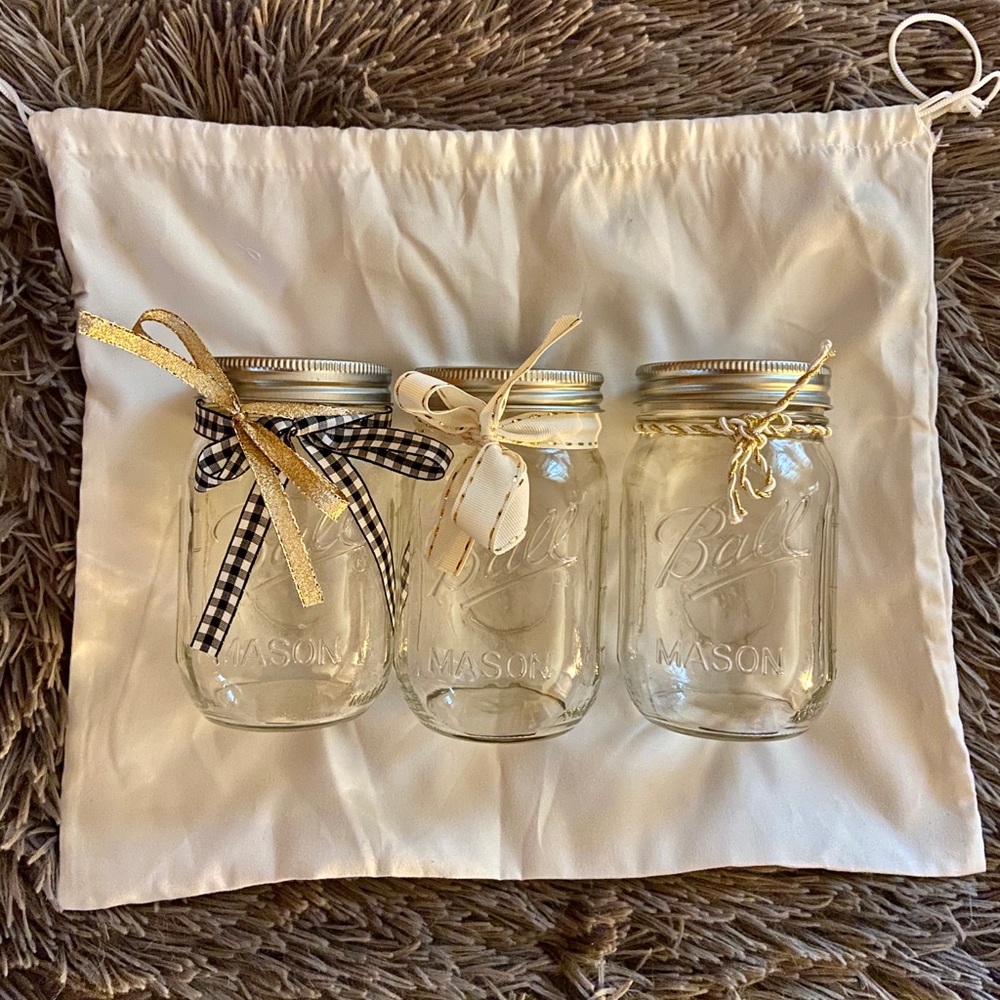Decorative Mason Jar Set of 3 - Picture 2 of 2